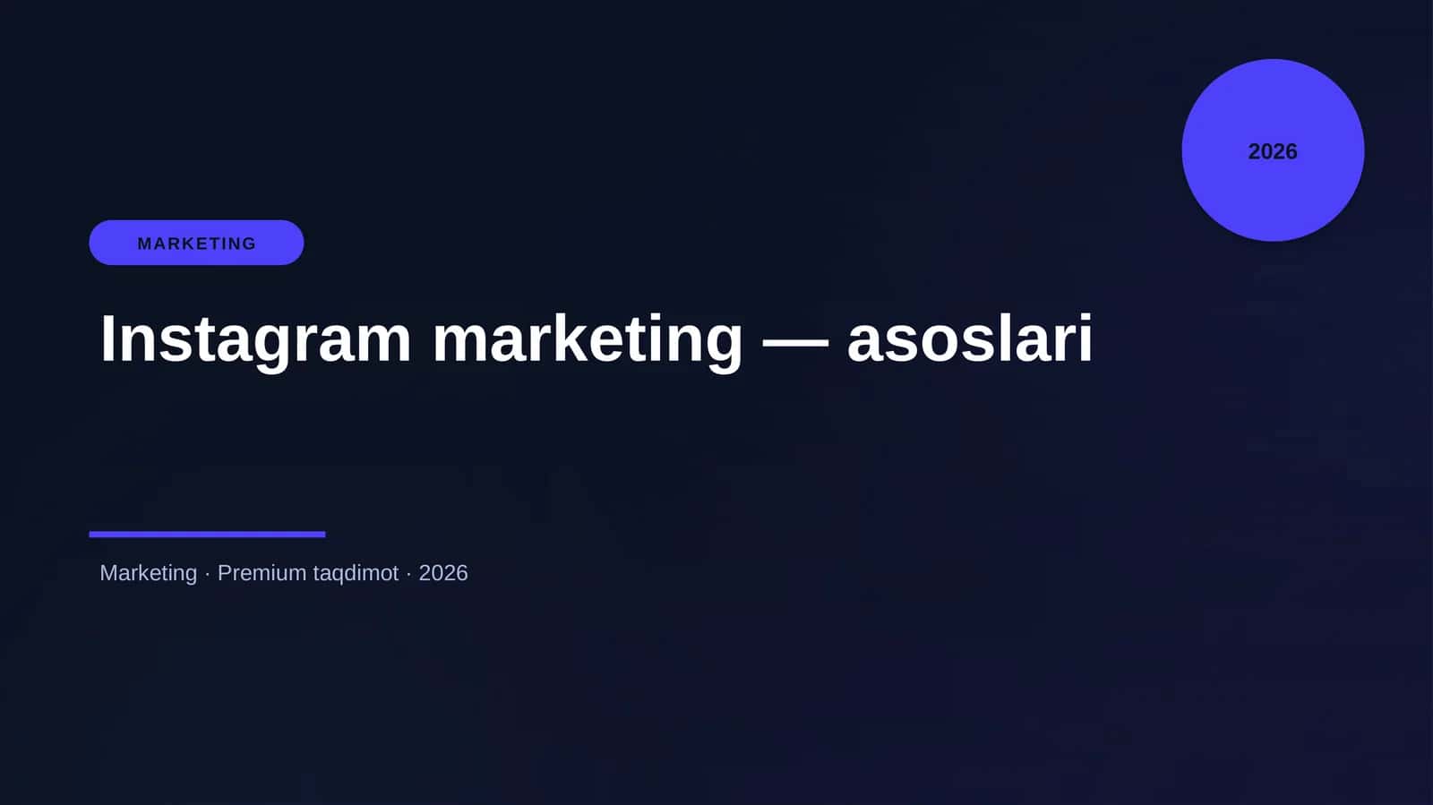 Instagram marketing — asoslari 1