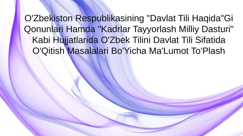 O'Zbek Tilini Davlat Tili Sifatida O'Qitish Masalalari 1