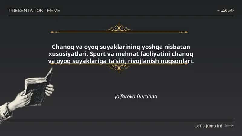 Chanoq va oyoq suyaklarining neonatal va chaqaloq davridagi morfologik xususiyatlari 1