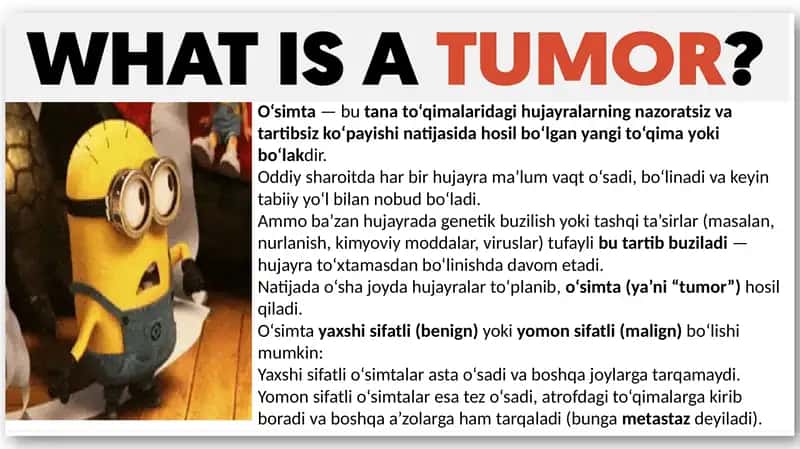 Oʻsimta va uning kelib chiqish sabablari,taʼsiri 1