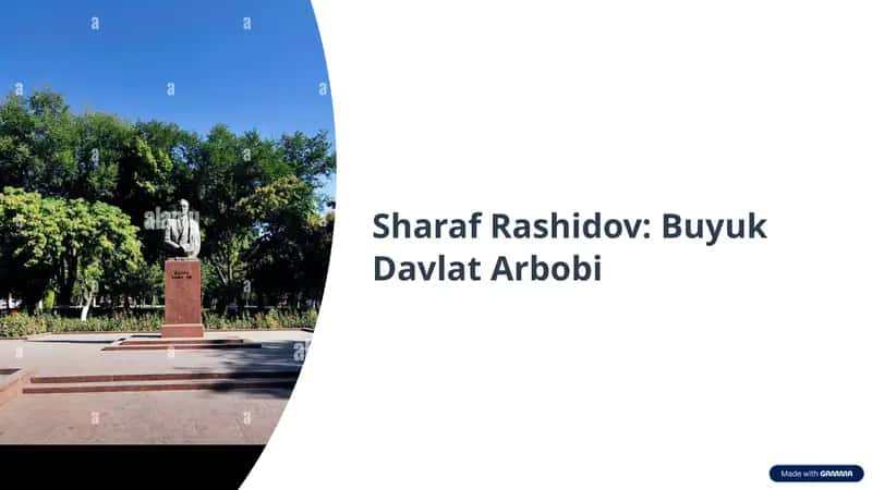Sharaf Rashidov: Buyuk Davlat Arbobi 1