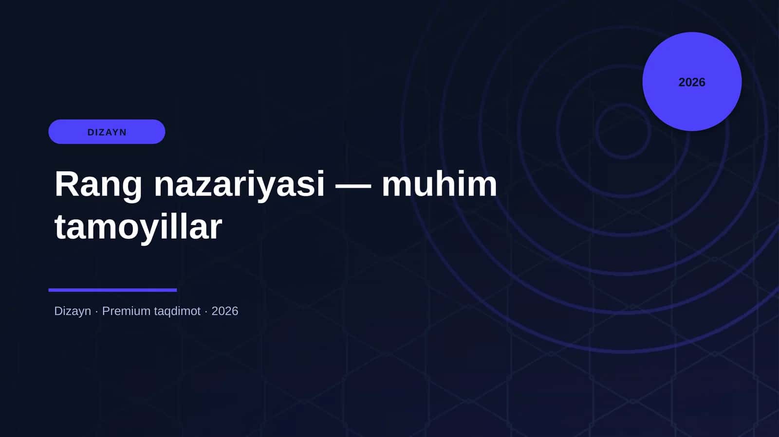 Rang nazariyasi — muhim tamoyillar 1
