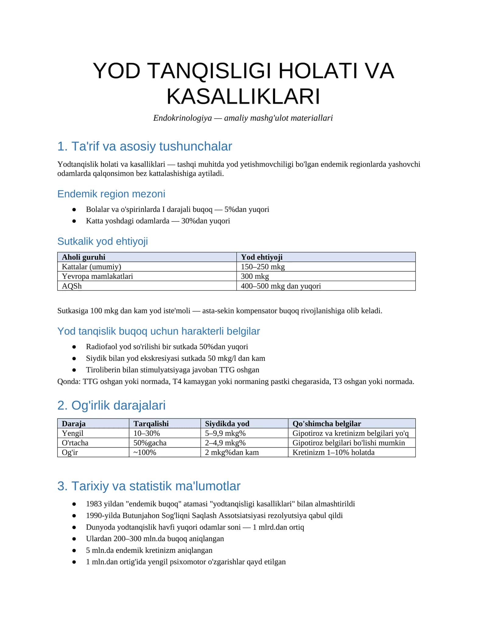 Yod tanqisligi kasalliklari 1