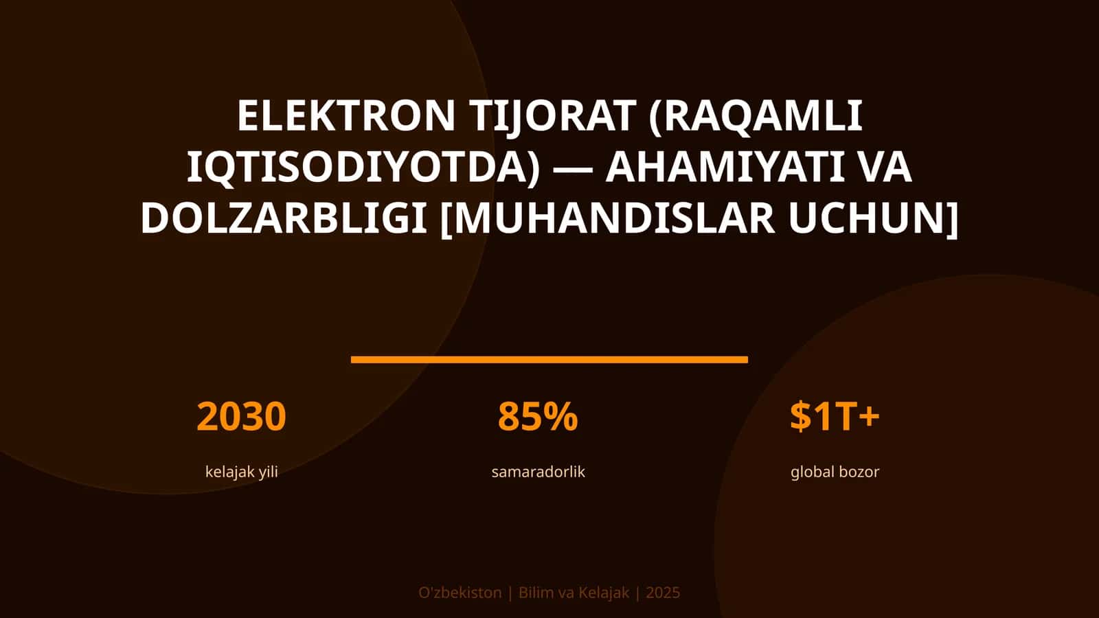 Elektron tijorat (raqamli iqtisodiyotda) — ahamiyati va dolzarbligi [muhandislar uchun] 1