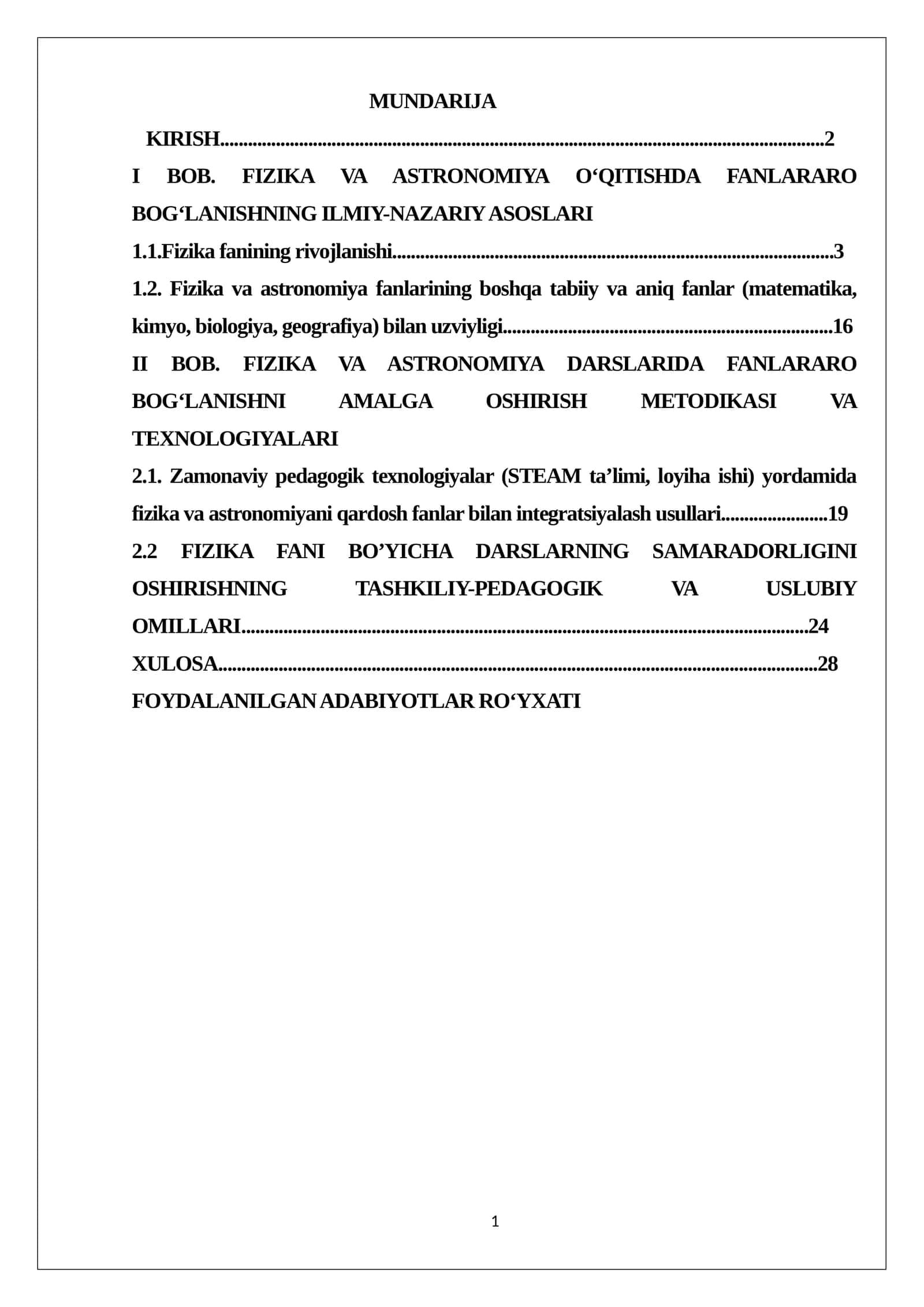 FIZIKA VA ASTRONOMIYA O‘QITISHDA FANLARARO BOG‘LANISHNING ILMIY-NAZARIY ASOSLARI 1