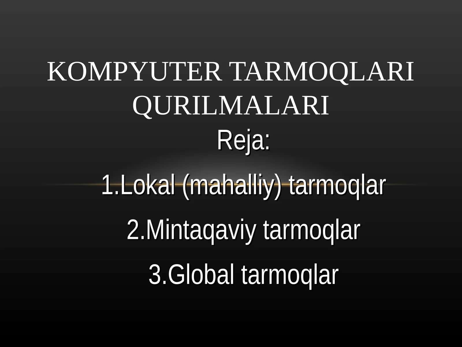 KOMPYUTER TARMOQLARI QURILMALARI 1
