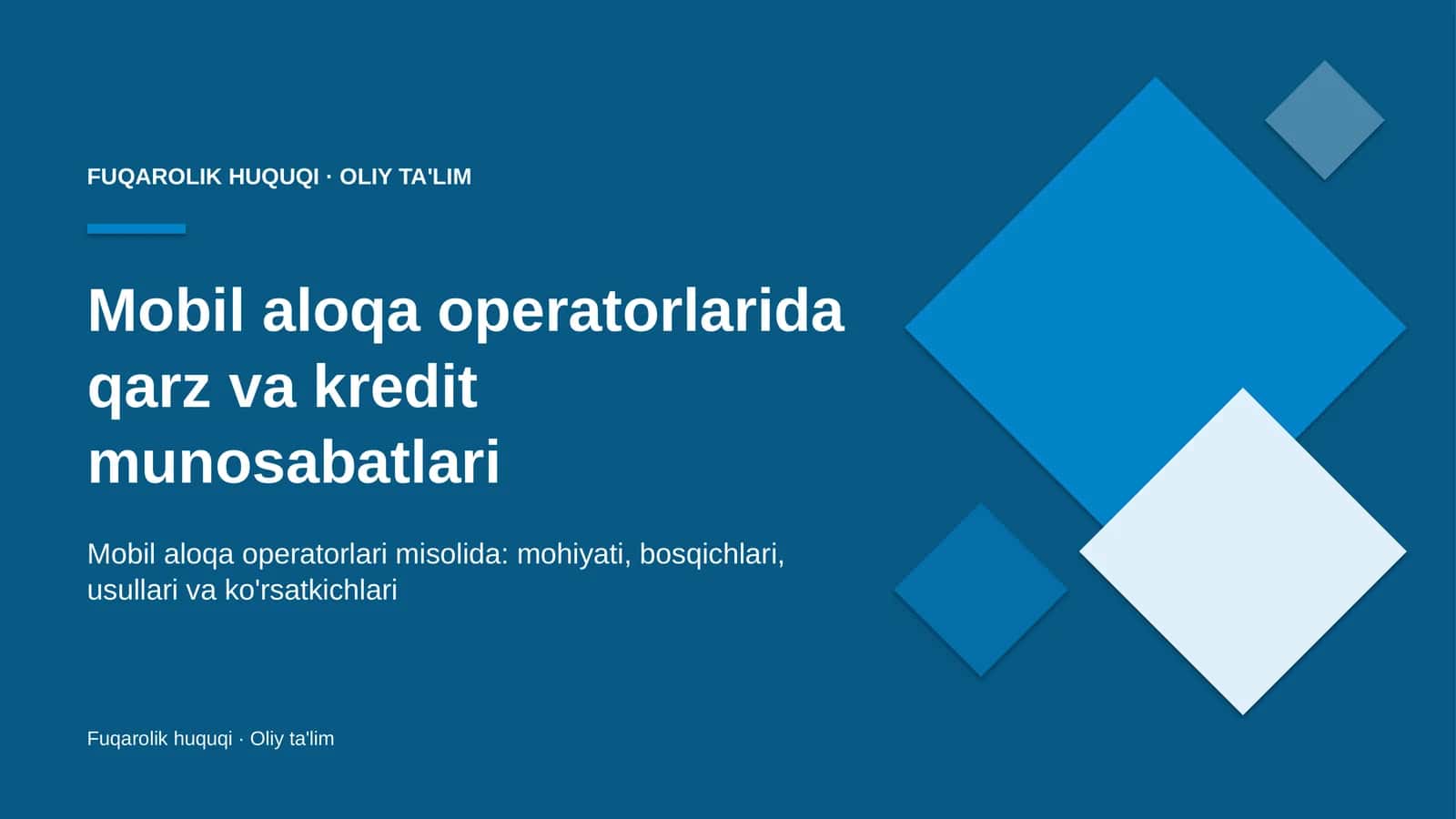 mobil aloqa operatorlarida qarz va kredit munosabatlari 9428 1