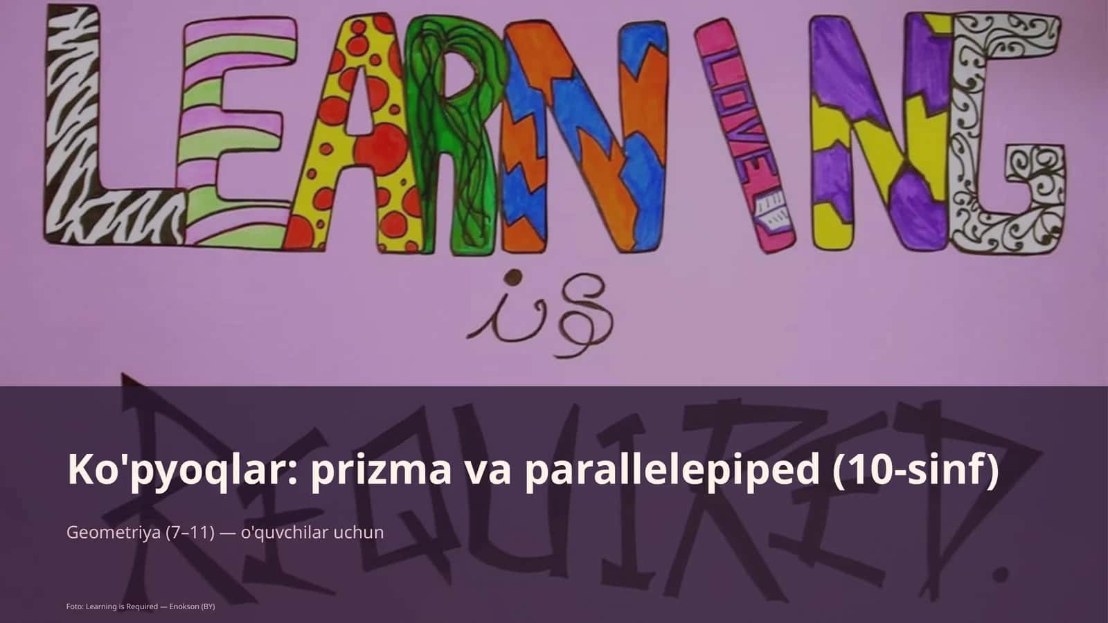 Ko'pyoqlar: prizma va parallelepiped (10-sinf) 1