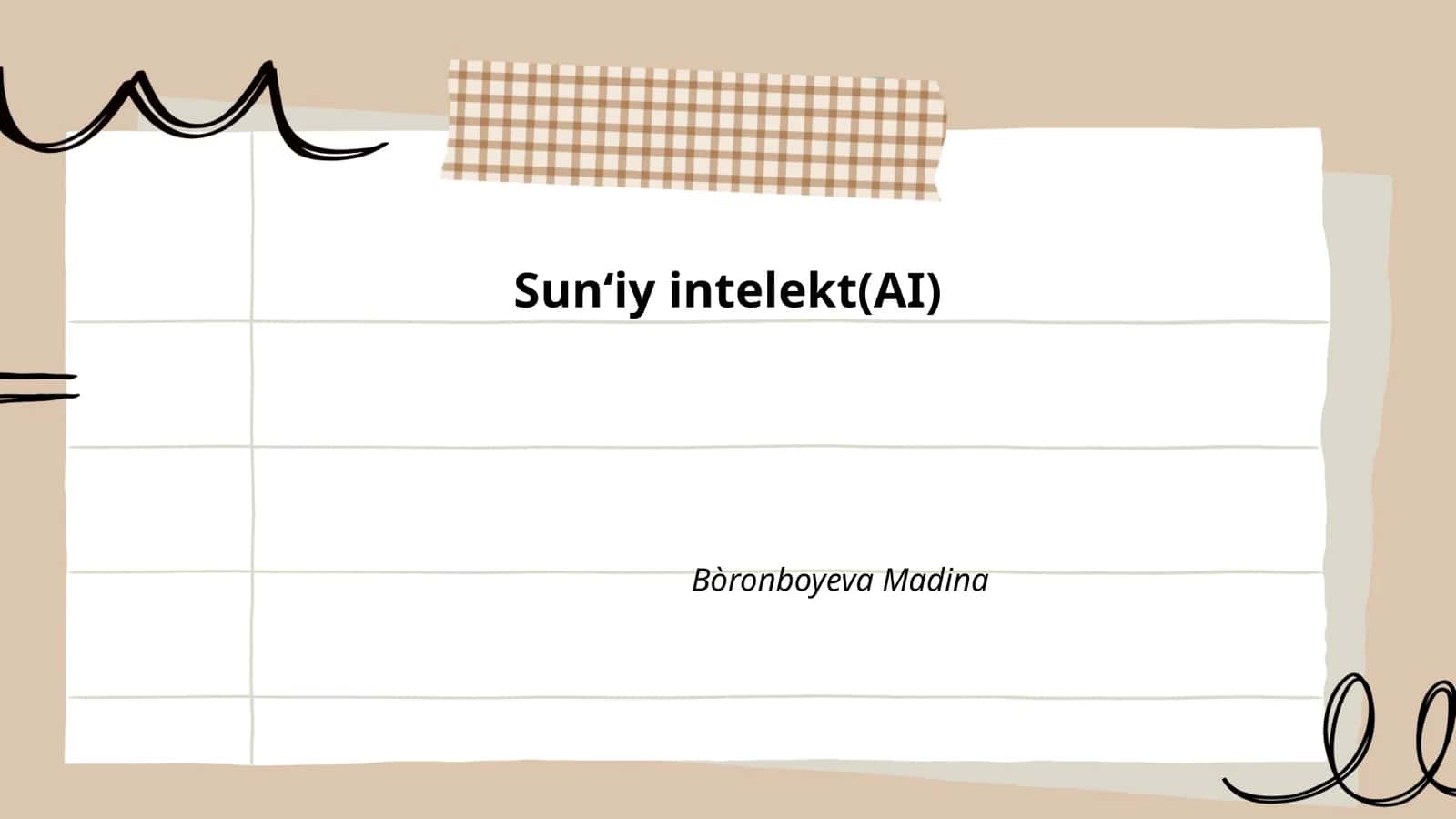 Sun‘iy intelekt(AI) 1