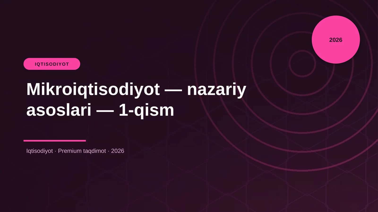 Mikroiqtisodiyot — nazariy asoslari — 1-qism 1