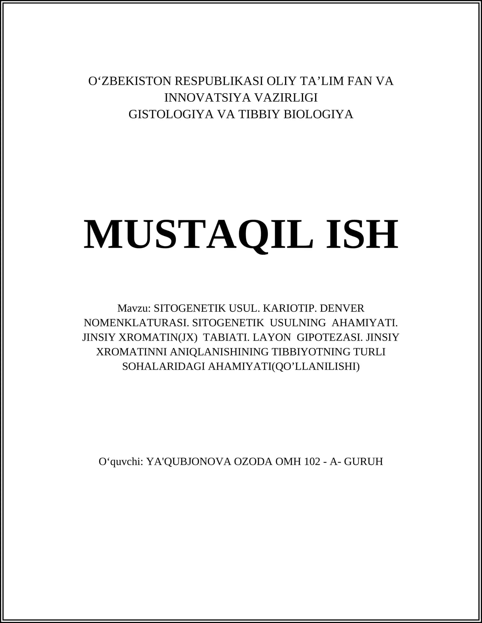 SITOGENETIK USUL 1
