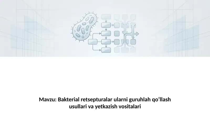 Bakterial retsepturalar 1