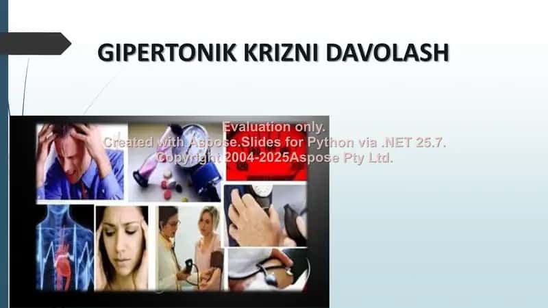 GIPERTONIK KRIZNI DAVOLASH 1
