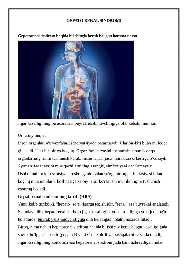 Gepato Renal Sindromi 1