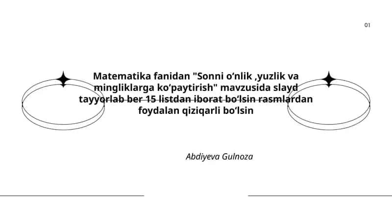 Sonni oʻnlik,yuzlik va mingliklarga koʻpaytirish 1