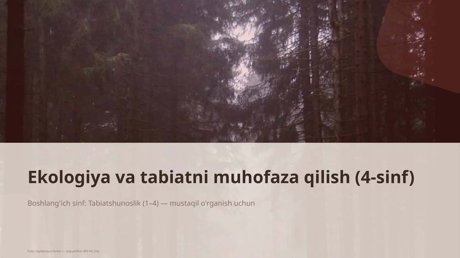 Ekologiya va tabiatni muhofaza qilish (4-sinf) 1