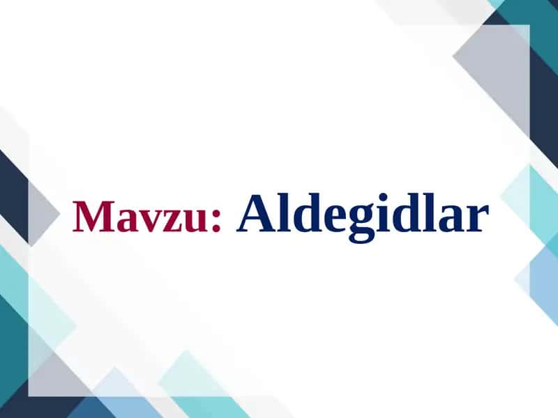 Aldegidlar 1