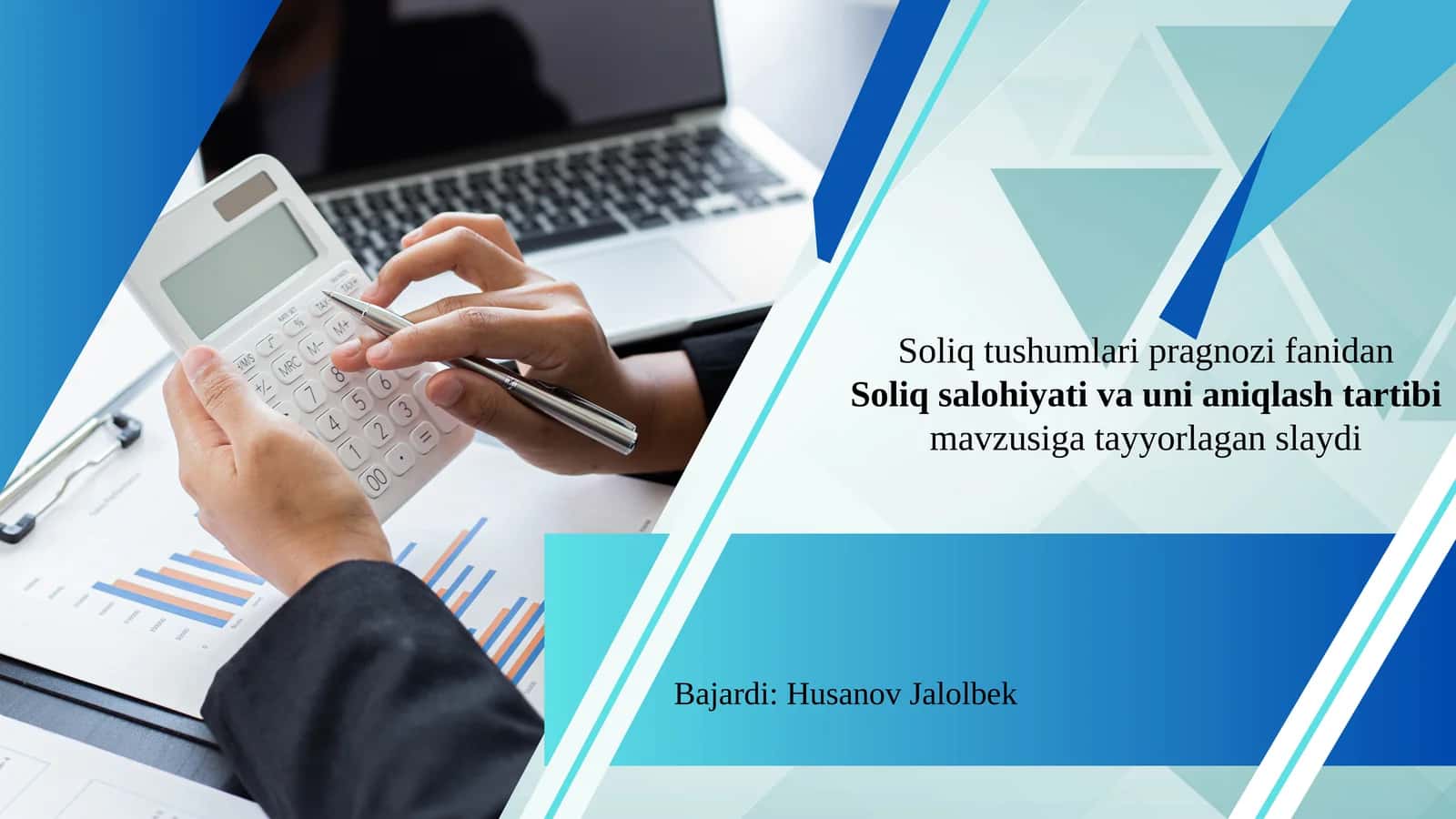 Soliq tushumlari pragnozi fanidan 1