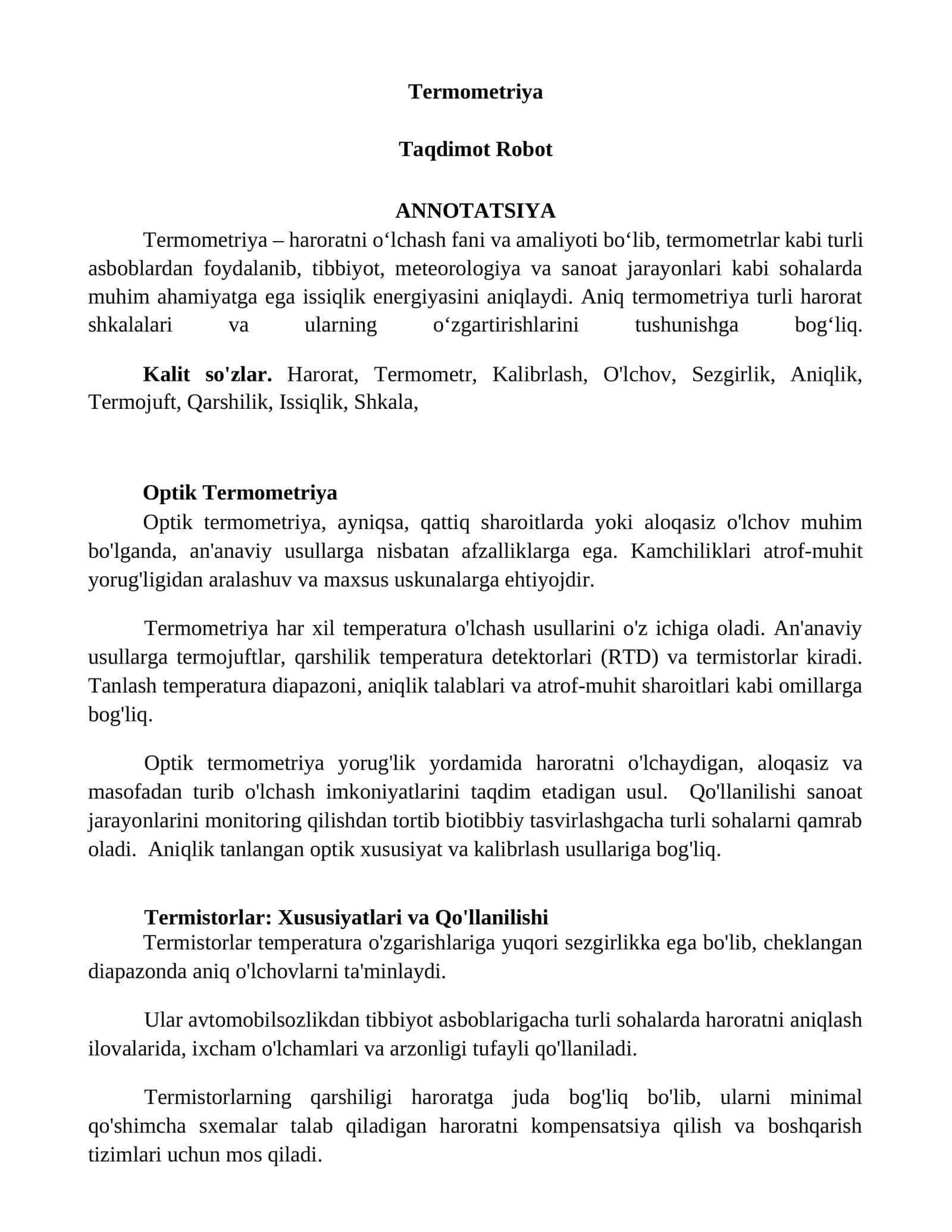 Termometriya 1