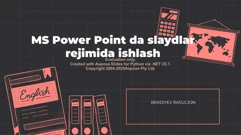 MS Power Point da slaydlar rejimida ishlash 1