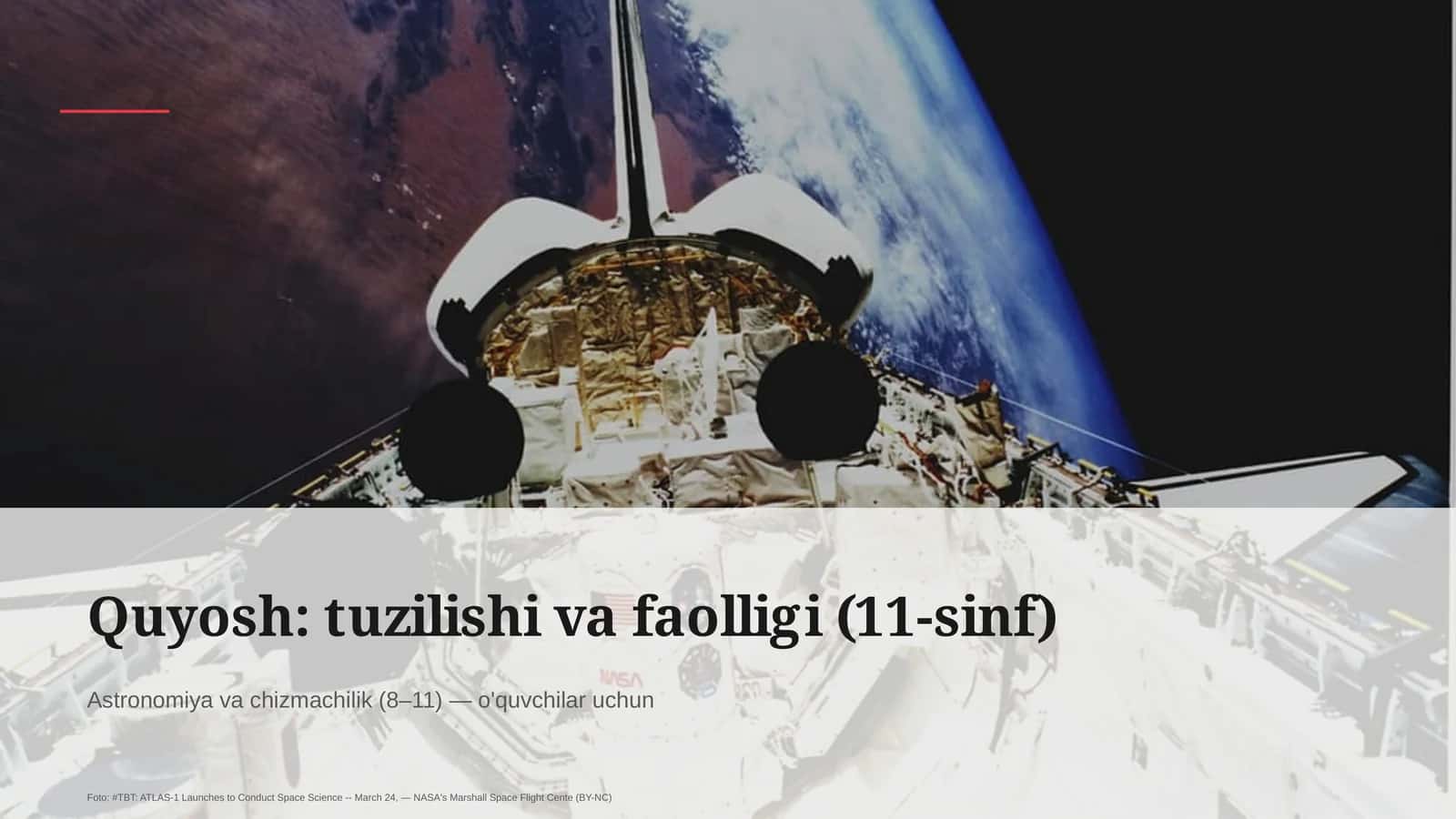 Quyosh: tuzilishi va faolligi (11-sinf) 1