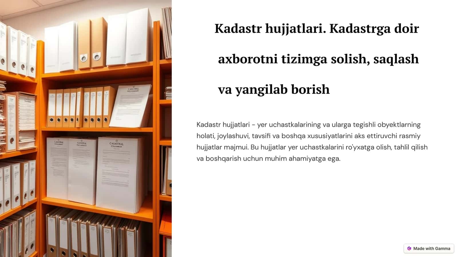 Kadastr hujjatlari 1