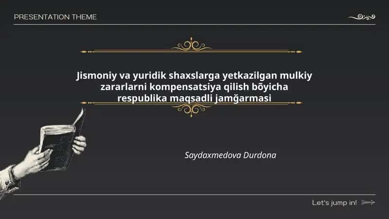 Jismoniy va yuridik shaxslarga yetkazilgan mulkiy zararlarni kompensatsiya qilish bõyicha respublika maqsadli jamğarmasi 1