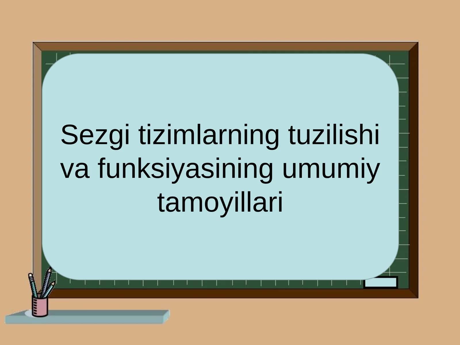 Sezgitizimlarning tuzilishi va funksiyasi 1