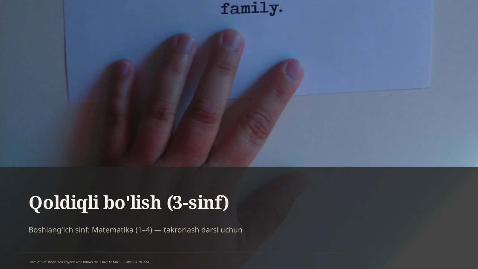 Qoldiqli bo'lish (3-sinf) 1