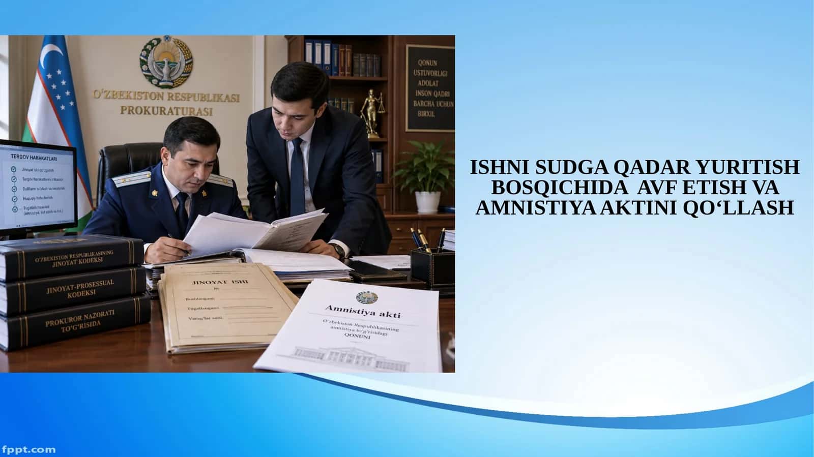 Ishni Sudga Qadar Yuritish Bosqichida Avf Etish va Amnistiya Aktini Qo‘llash 1