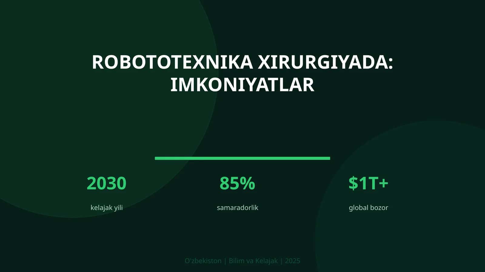 Robototexnika xirurgiyada: imkoniyatlar 1