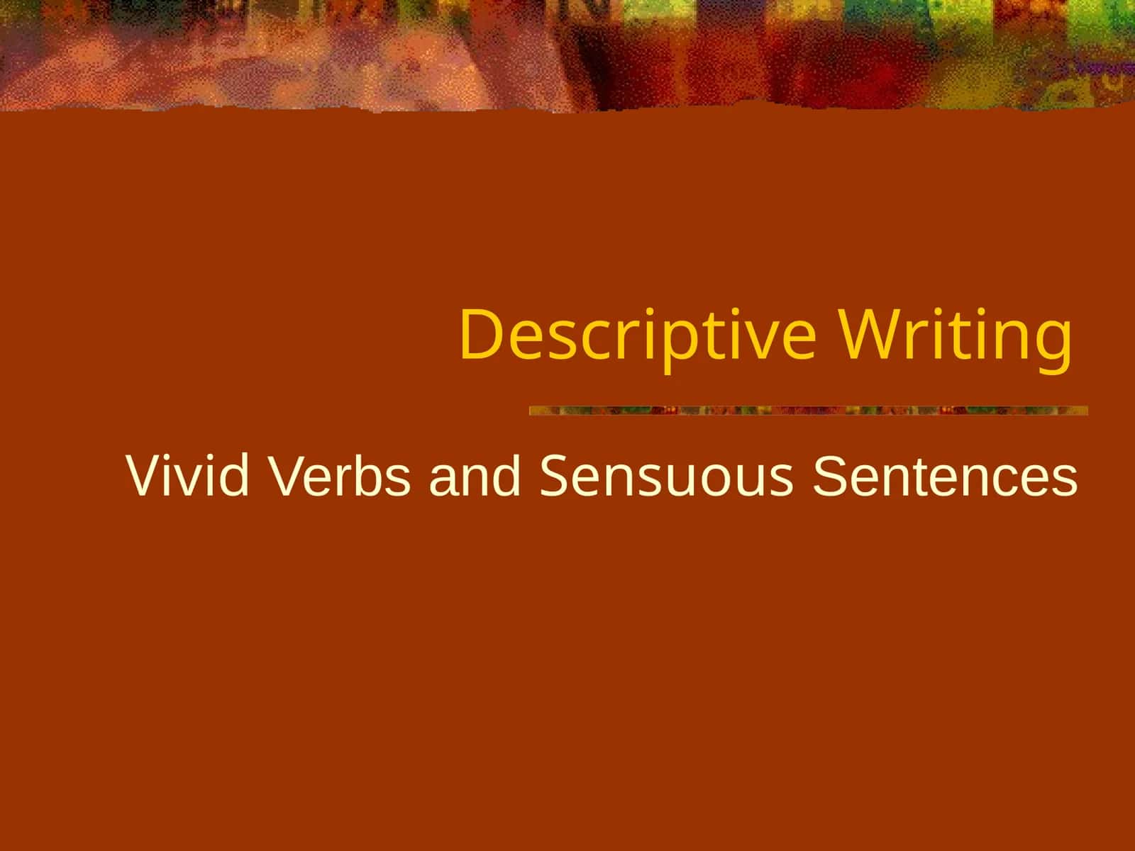 Descriptive Writing 1