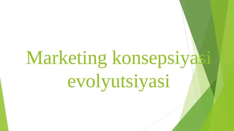 Marketing konsepsiyasi evolyutsiyasi 1
