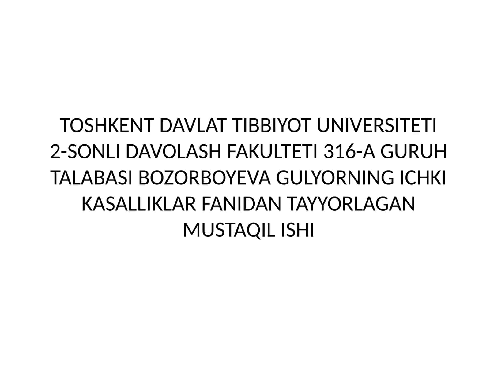 O’TKIR CHAP QORINCHA YETISHMOVCHILIGI.YURAK ASTMASI VA O’PKA SHISHI 1