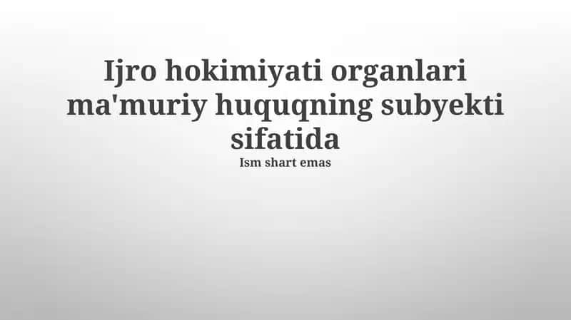 Ma'muriy nazorat 1