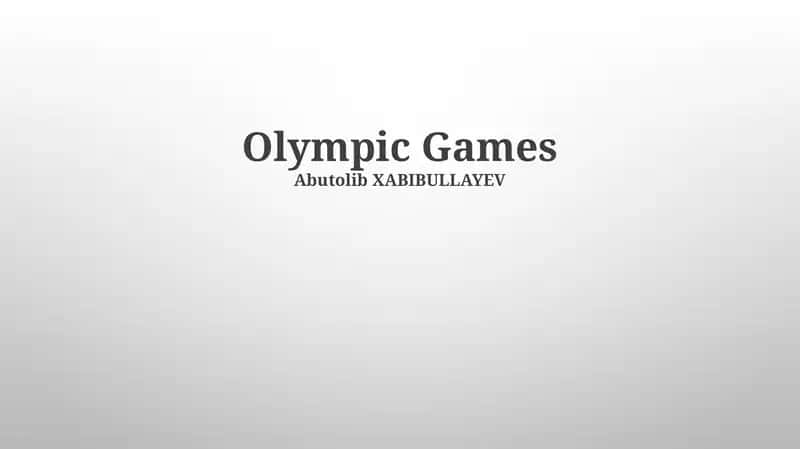 Olympic Games 1