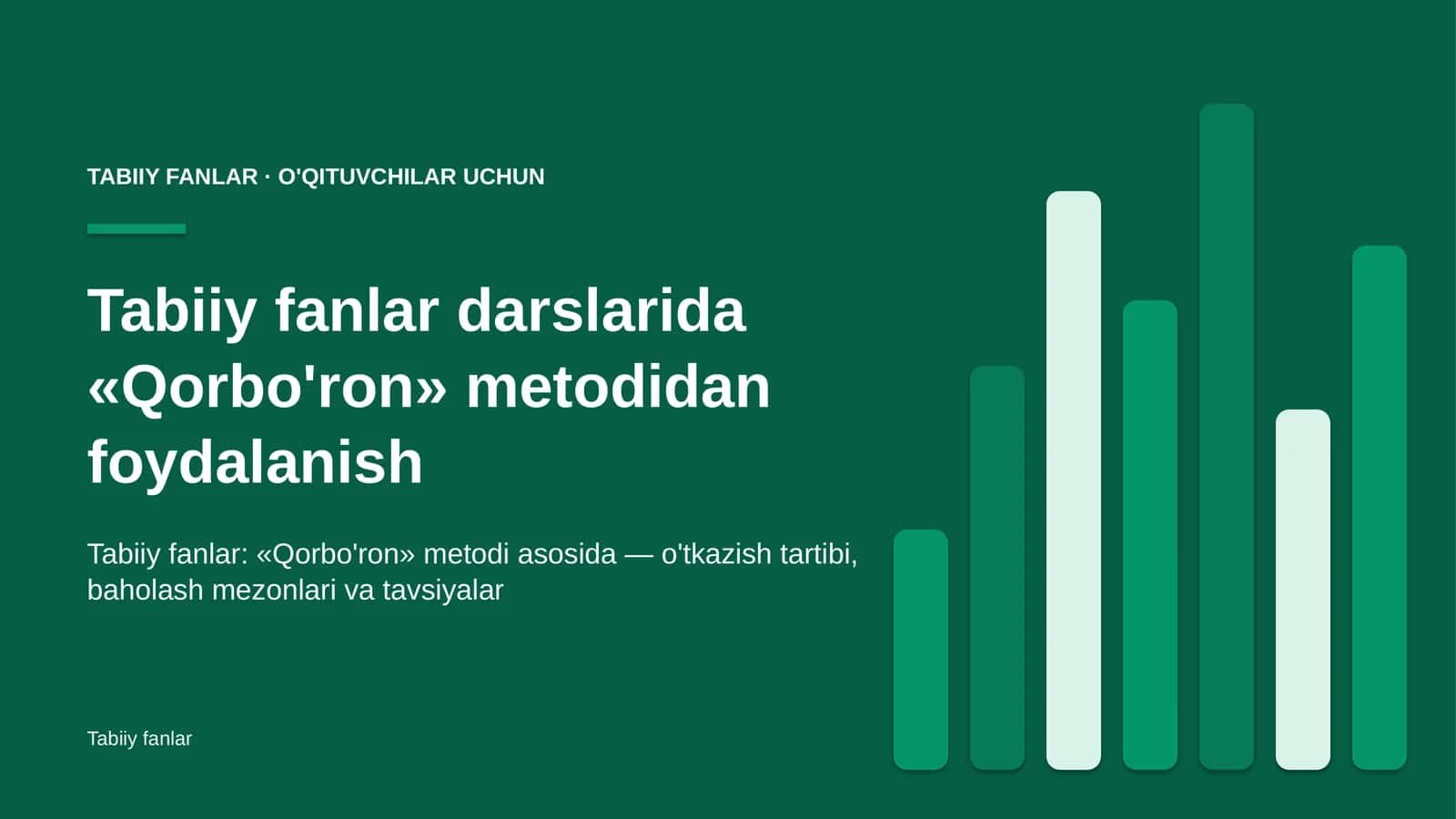 tabiiy fanlar darslarida qorbo'ron metodidan foydalanish 1005 1