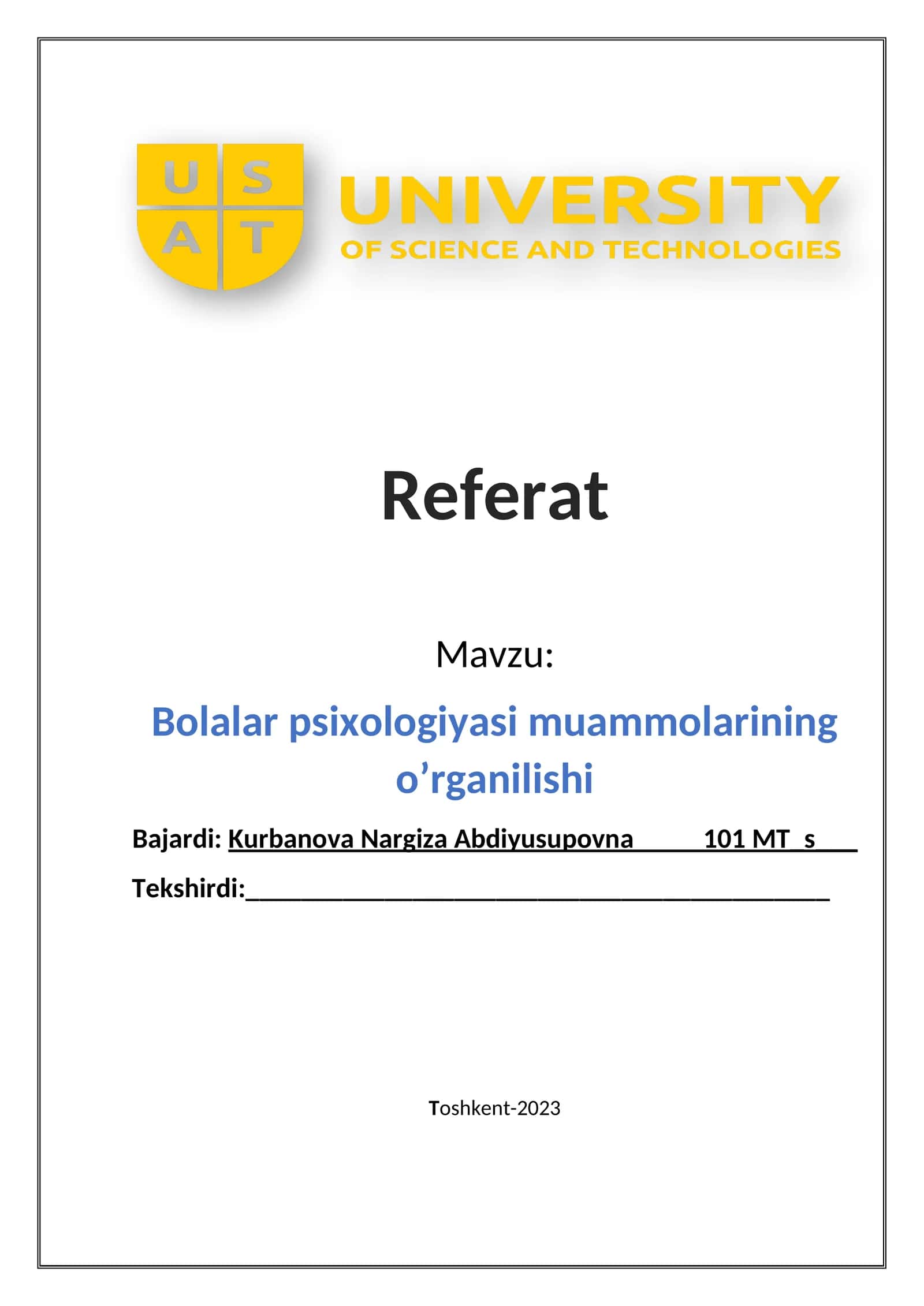 Bolalar psixologiyasi muammolarining o’rganilishi 1