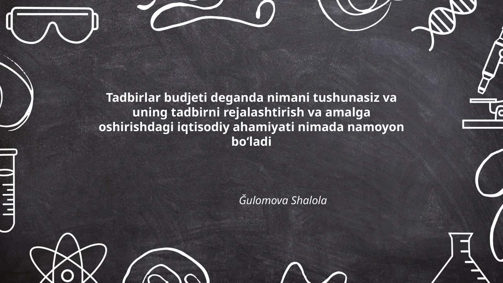 Tadbirlar budjeti tushunchasi va maqsadi 1