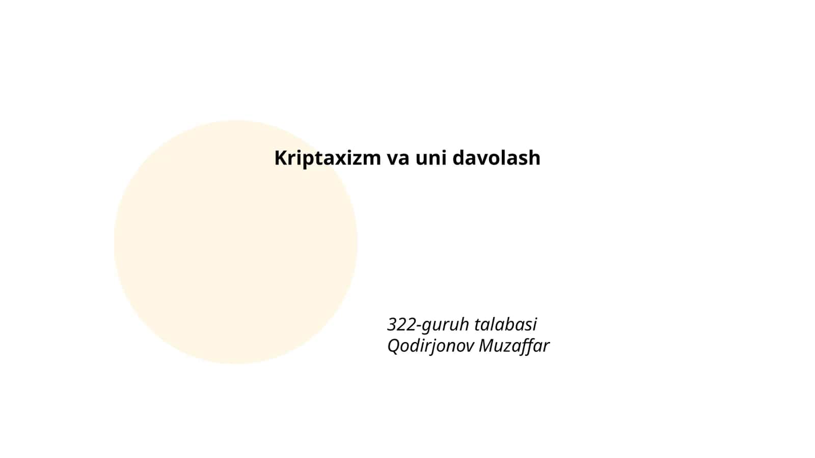 Kriptaxizm va uni davolash 1