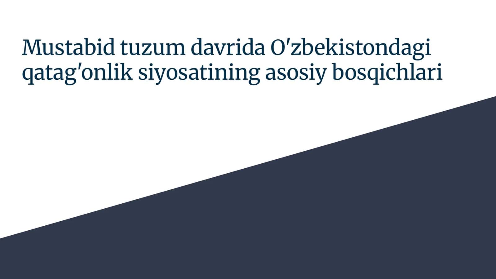 mustabid tuzum davrida qatag'onlik siyosati 1