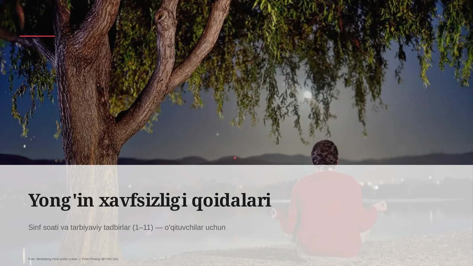 Yong'in xavfsizligi qoidalari 1