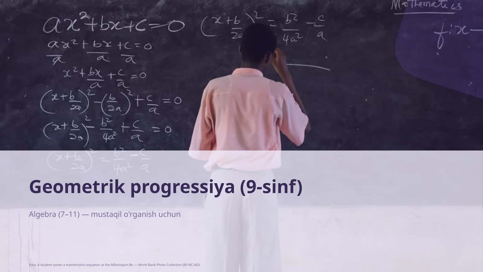 Geometrik progressiya (9-sinf) 1