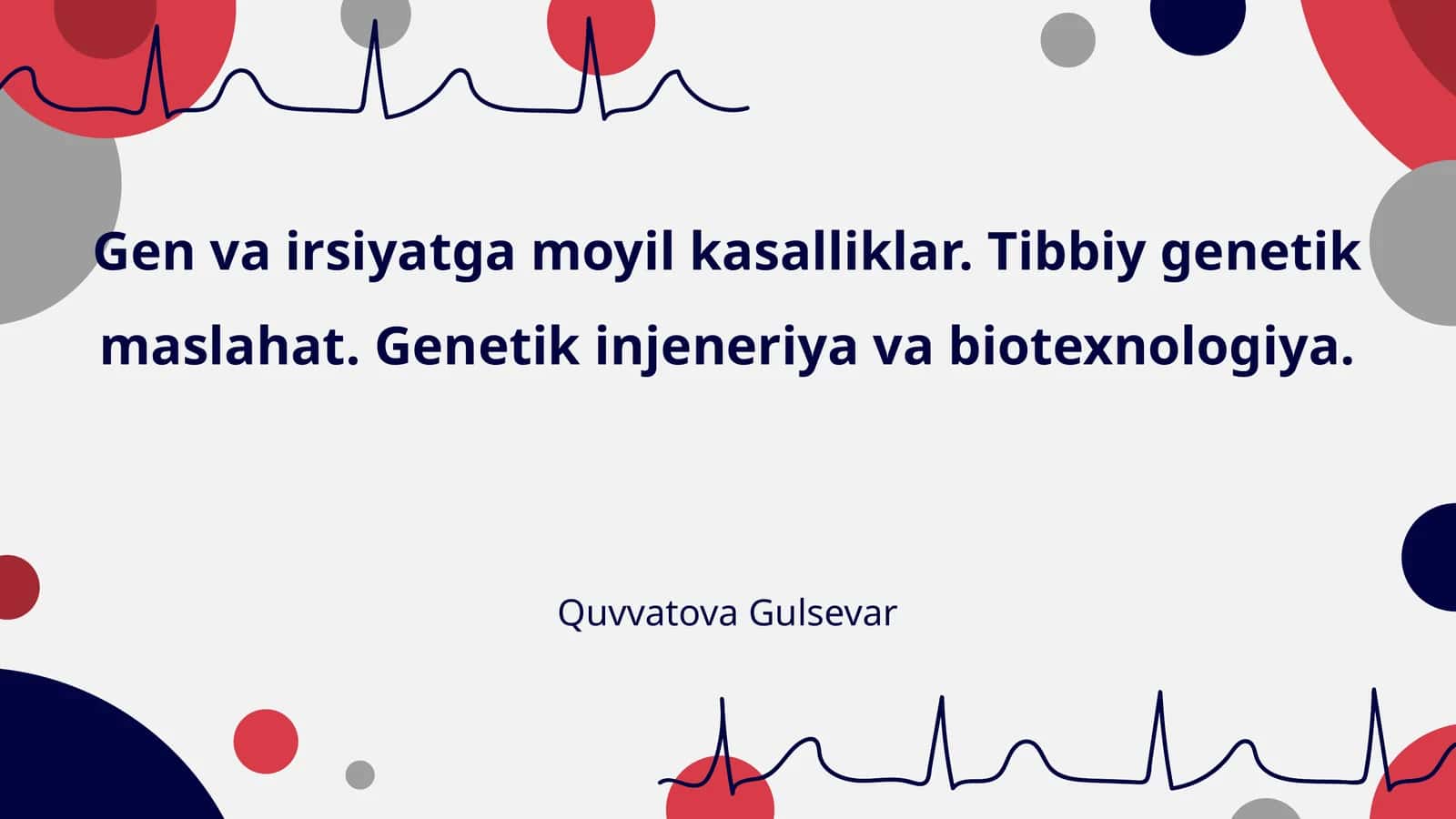 Gen va irsiyatga moyil kasalliklar 1