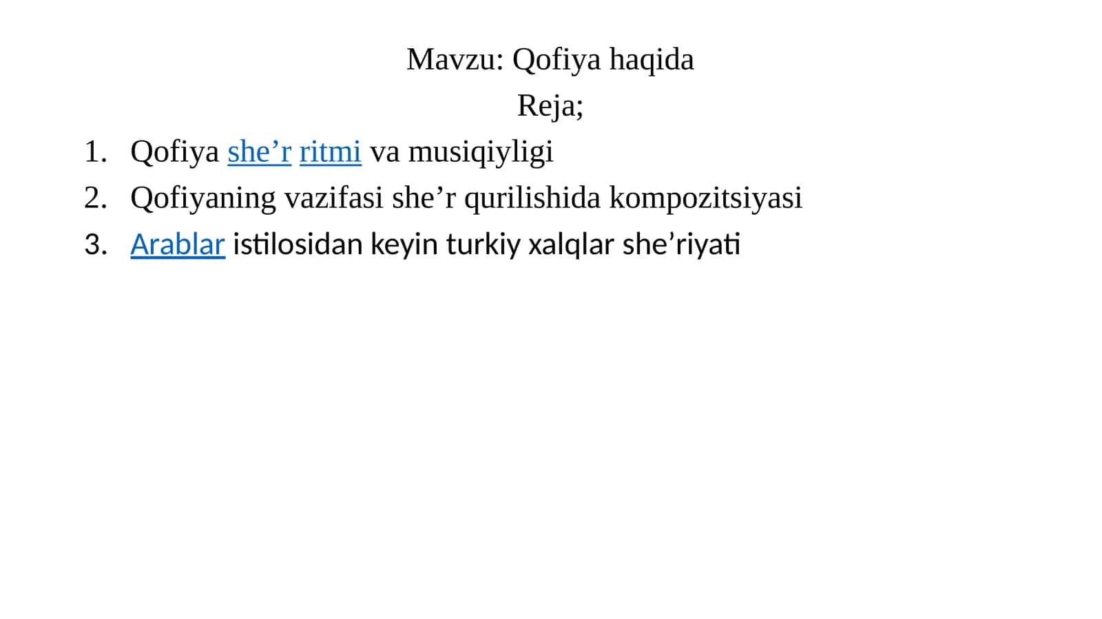 Qofiya haqida 1