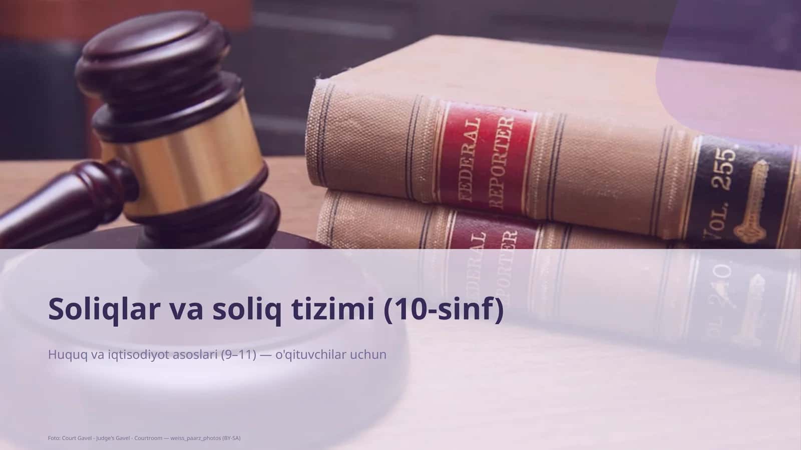Soliqlar va soliq tizimi (10-sinf) 1