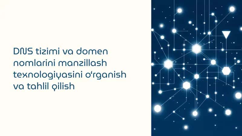 DNS tizimi va domen nomlarini manzillash texnologiyasi 1