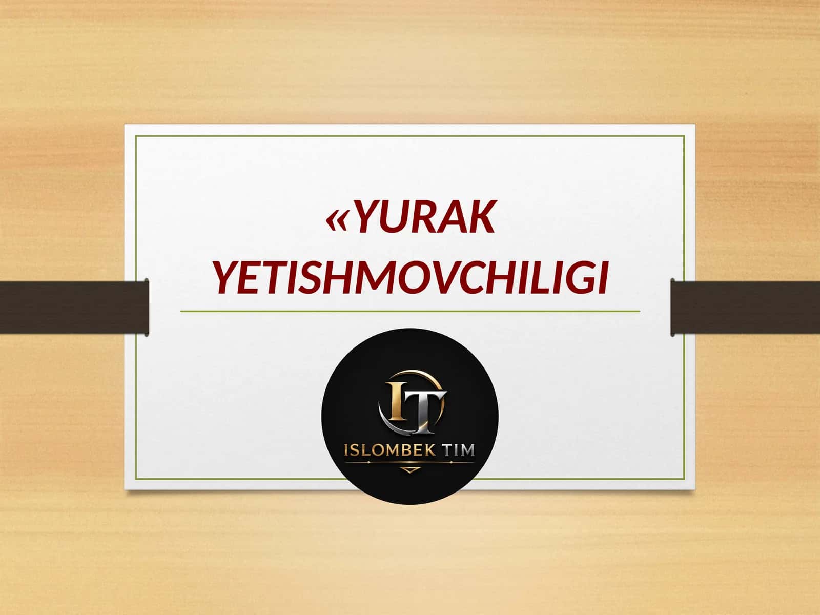 YURAK YETISHMOVCHILIGI 1