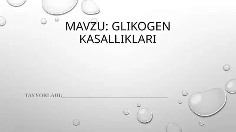 Glikogenkasalliklari 1