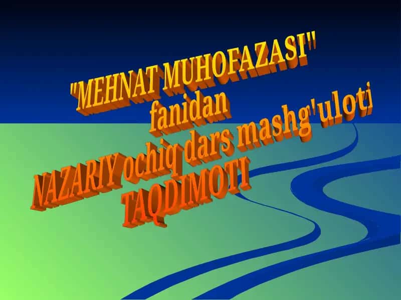 ELEKTR TOKIDAN SHIKASTLANISHDA BIRINCHI TIBBIY YORDAM KO’RSATISH 1